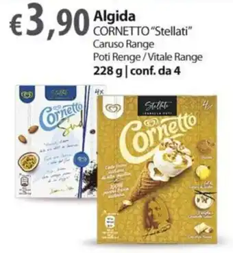 Extra Supermercati Algida CORNETTO "Stellati" Caruso Range 228 g| conf. da 4 offerta
