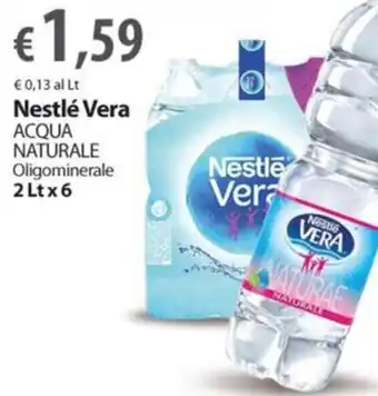 Extra Supermercati Nestlé Vera ACQUA NATURALE Oligominerale 2 Lt x 6 offerta