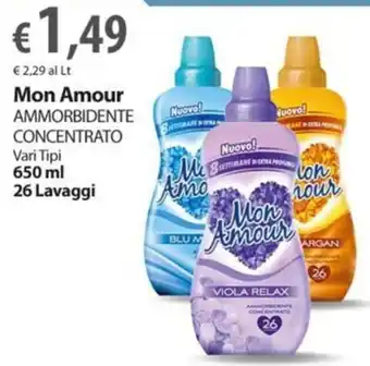 Extra Supermercati Mon Amour AMMORBIDENTE CONCENTRATO 650 ml 26 Lavaggi offerta