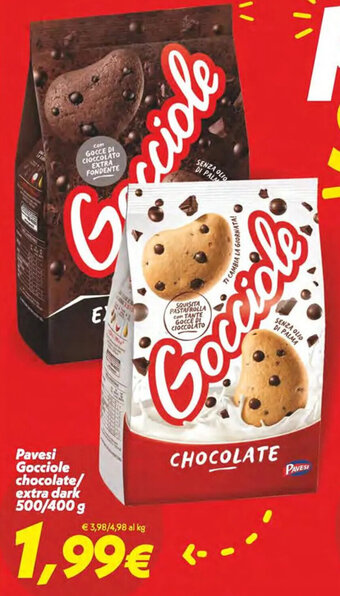 Iper Super Conveniente Pavesi Gocciole chocolate/ extra dark 500/400 g offerta