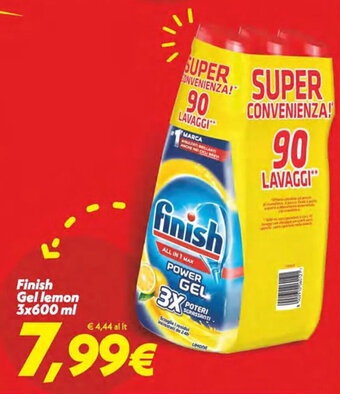 Iper Super Conveniente Finish Gel lemon 3x600 ml offerta