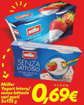 Iper Super Conveniente Müller Yogurt intero/ senza lattosio 2x125 g offerta