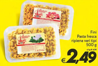 Iper Super Conveniente Fini Pasta fresca ripiena vari tipi 500 g offerta