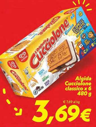 Iper Super Conveniente Algida Cucciolone classico x 6 480 g offerta