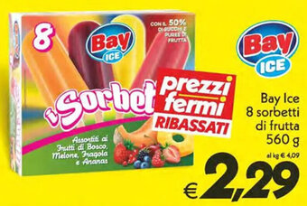 Iper Super Conveniente Bay Ice 8 sorbetti di frutta 560 g offerta