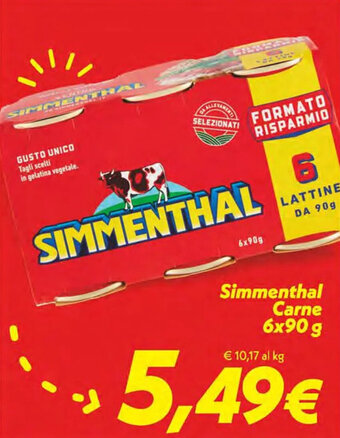 Iper Super Conveniente Simmenthal Carne 6x90 g offerta