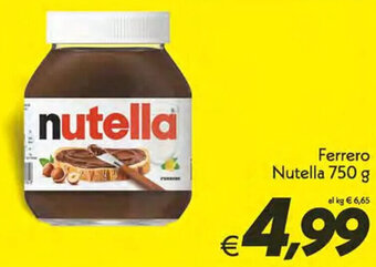 Iper Super Conveniente Ferrero Nutella 750 g offerta