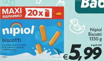 Iper Super Conveniente Nipiol Biscotti 1330 g offerta