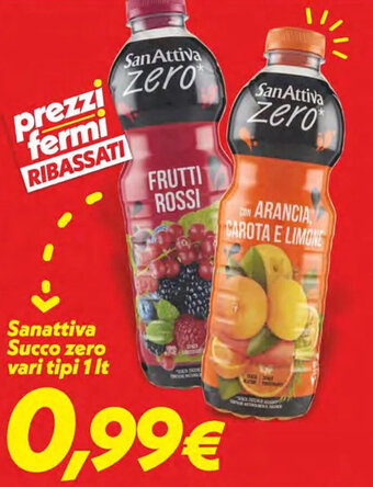 Iper Super Conveniente Sanattiva Succo zero vari tipi 1 It offerta