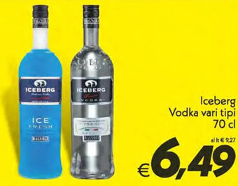 Iper Super Conveniente Iceberg Vodka vari tipi 70 cl offerta