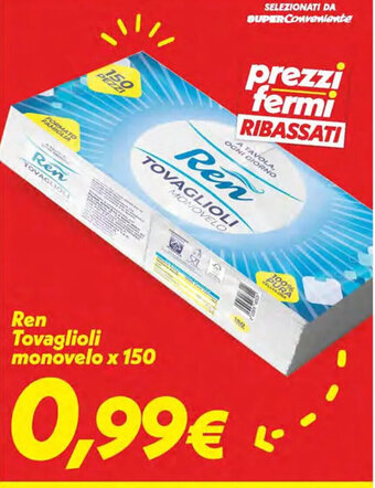 Iper Super Conveniente Ren Tovaglioli monovelo x 150 offerta