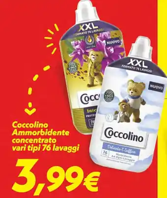 Iper Super Conveniente Coccolino Ammorbidente concentrato vari tipi 76 lavaggi offerta