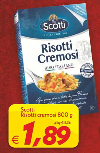 Iper Super Conveniente Scotti Risotti cremosi 800 g offerta