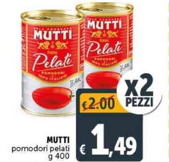 Deco Supermercati MUTTI pomodori pelati g 400 offerta