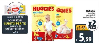 Deco Supermercati HUGGIES unistar pannolini varie misure offerta