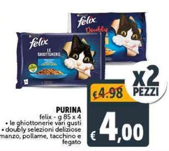 Deco Supermercati PURINA felix - g 85 x 4 offerta