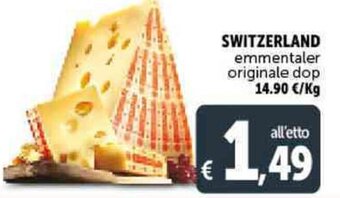 Deco Supermercati SWITZERLAND emmentaler originale dop offerta
