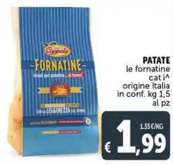 Deco Supermercati PATATE in conf. kg 1,5 offerta