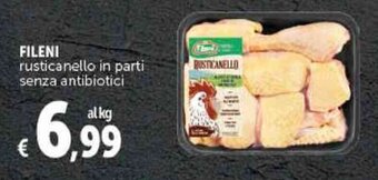 Deco Supermercati FILENI rusticanello in parti senza antibiotici offerta