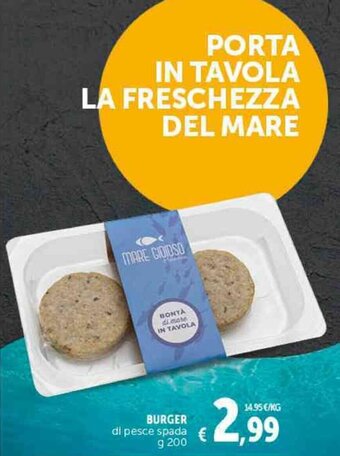 Deco Supermercati BURGER di pesce spada G 200 offerta