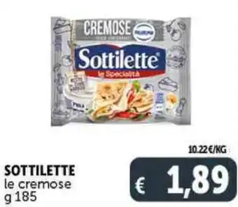 Deco Supermercati SOTTILETTE le cremose g 185 offerta