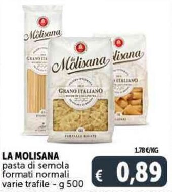 Deco Supermercati LA MOLISANA pasta di semola formati normali varie trafile - g 500 offerta