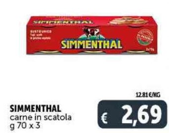 Deco Supermercati SIMMENTHAL carne in scatola g 70 x 3 offerta