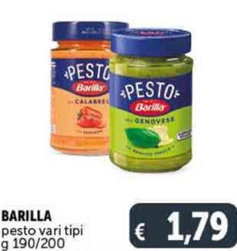 Deco Supermercati BARILLA pesto vari tipi g 190/200 offerta