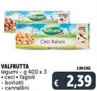 Deco Supermercati VALFRUTTA legumi - g 400 x 3 offerta