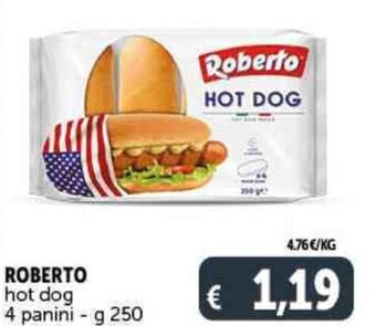 Deco Supermercati ROBERTO hot dog 4 panini - g 250 offerta