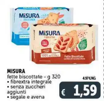 Deco Supermercati MISURA fette biscottate - g 320 offerta