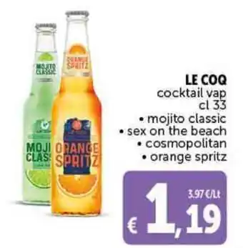 Deco Supermercati LE COQ cocktail vap cl 33 offerta