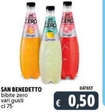 Deco Supermercati SAN BENEDETTO bibite zero cl 75 offerta