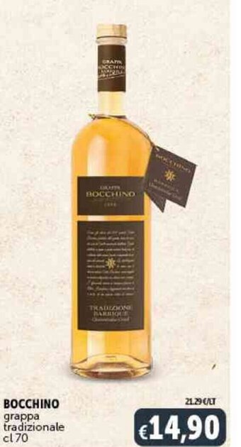 Deco Supermercati BOCCHINO grappa tradizionale cl 70 offerta