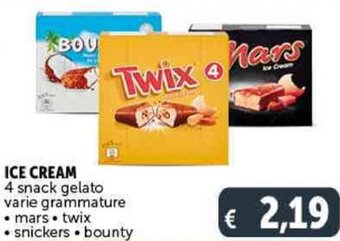 Deco Supermercati ICE CREAM 4 snack gelato varie grammature offerta