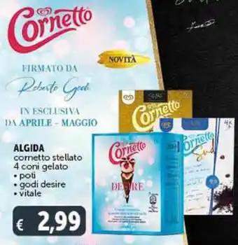 Deco Supermercati ALGIDA cornetto stellato 4 coni gelato offerta