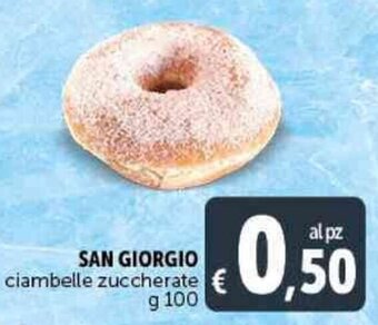 Deco Supermercati SAN GIORGIO ciambelle zuccherate g 100 offerta