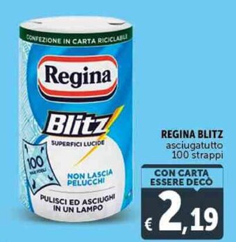 Deco Supermercati REGINA BLITZ asciugatutto 100 strappi offerta