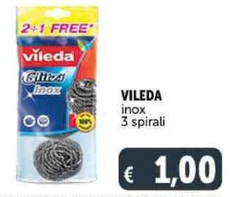 Deco Supermercati VILEDA inox 3 spirali offerta