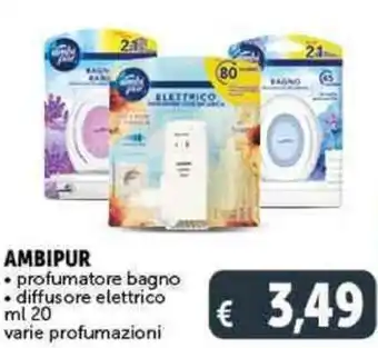 Deco Supermercati AMBIPUR profumatore bagno diffusore elettrico ml 20 offerta