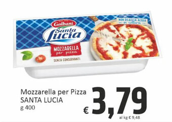 Paghi Poco Mozzarella per Pizza SANTA LUCIA g 400 offerta