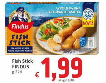 Paghi Poco FISH STICK FINDUS g 224 offerta
