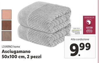 Lidl LIVARNO home Asciugamano 50x100 cm, 2 pezzi offerta