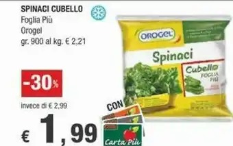 Crai Crai Spinaci Cubello Foglia Piu offerta