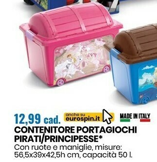 Eurospin Contenitore Port Agiochi Pirati offerta