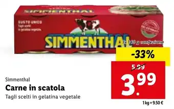 Lidl Simmenthal Carne in scatola 3x 140 g offerta