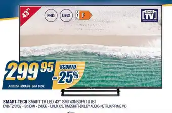 Sinergy Smart-Tech TV LED 43" SMT43N30FV1U1B1 offerta