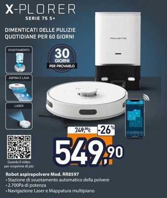 Unieuro Rowenta Robot aspirapolvere Mod. RR8597 offerta