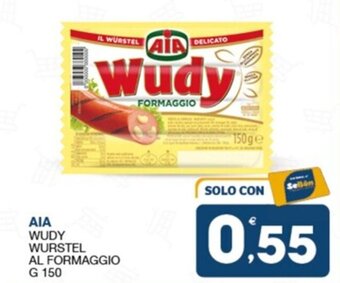 SeBón Supermercati AIA WUDY WURSTEL AL FORMAGGIO G 150 offerta