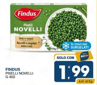 SeBón Supermercati FINDUS PISELLI NOVELLI G 450 offerta